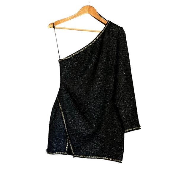 NWT! Zara black one shoulder dress. Size small - Picture 2 of 16